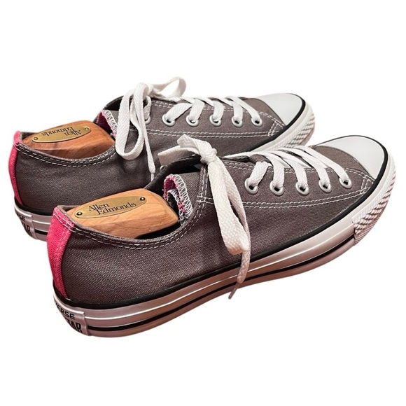 Converse Chuck Taylor Gray/Pink All Star Double Tongue Size 9 - Picture 6 of 10